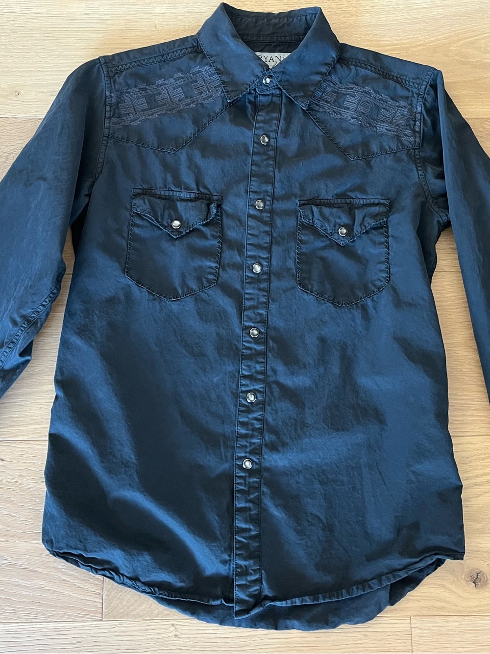 Men's Black Ryan Michael Button-Down Shirt
